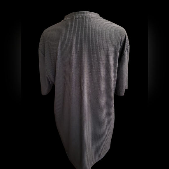 Guess Black Ribbed  V Neck Top Short Sleeve XL - Picture 12 of 14